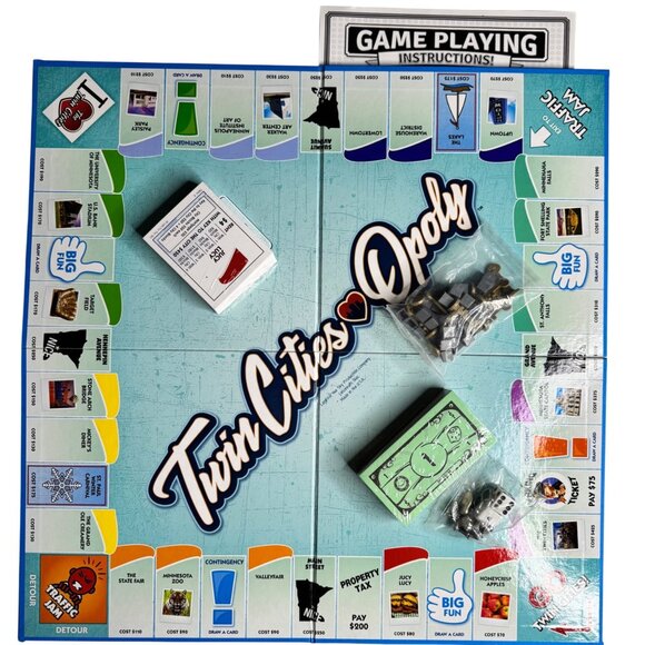 Spa Productions Other - Twin Cities Opoly Board Game Complete 2010s Spa Productions New No Box Minnesota